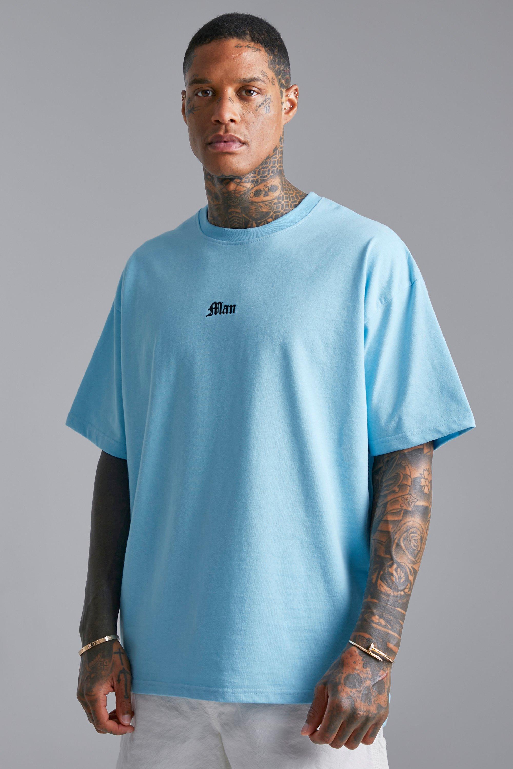 Light blue graphic t 2024 shirt